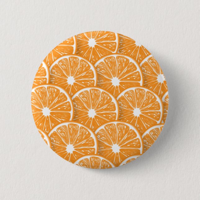 Orange slices 6 cm round badge (Front)