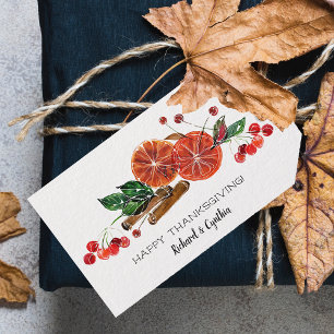 Orange Slices and Cinnamon Thanksgiving Gift Tags