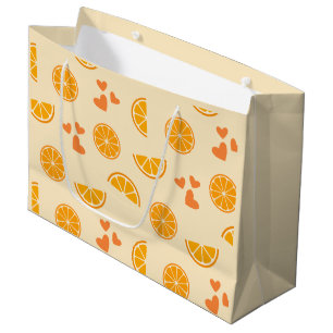 Orange Slices and Hearts Large Gift Bag