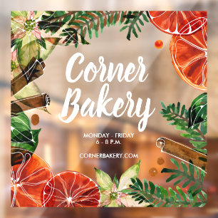 Orange Slices Cinnamon Sticks Shop Window Cling