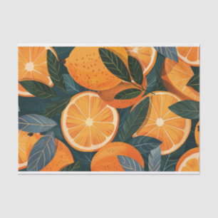 Orange Slices Citrus Fruit Illustration Decoupage Tissue Paper