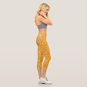 Orange Slices - Cute Capris Leggings