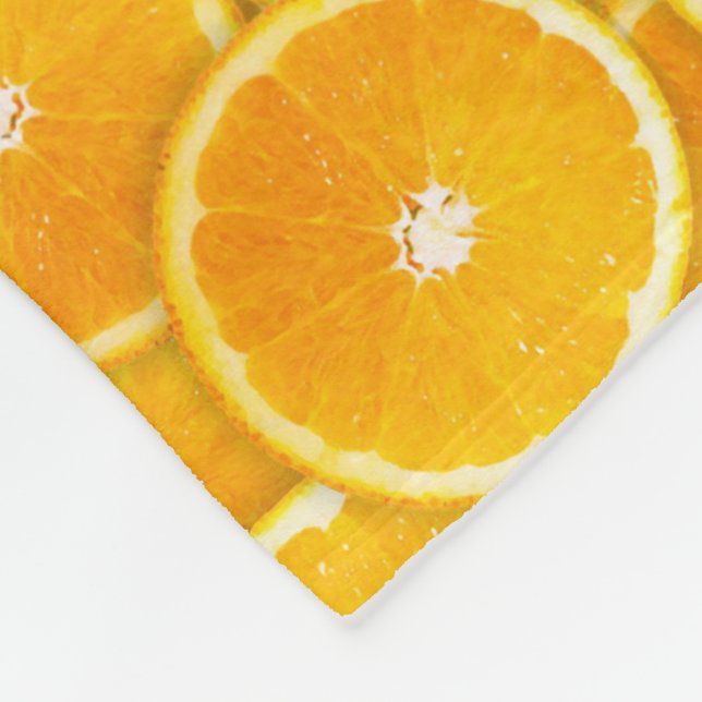 Orange slices fleece blanket (Corner)