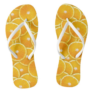 Orange slices flip flops