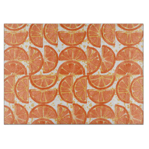 Orange Slices Glass Cutting Board