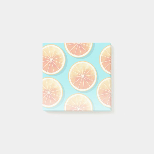 Orange Slices on Blue Post-it Notes (Front)