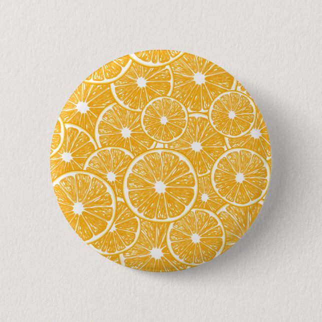 Orange slices pattern design 6 cm round badge (Front)