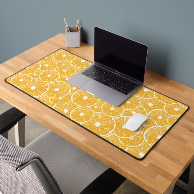 Orange slices pattern design desk mat (Office 2)