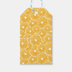 Orange slices pattern design gift tags