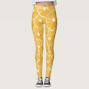 Orange slices pattern design leggings