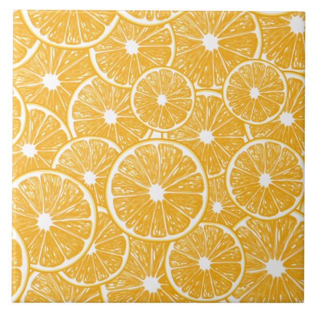 Orange slices pattern design tile (Front)