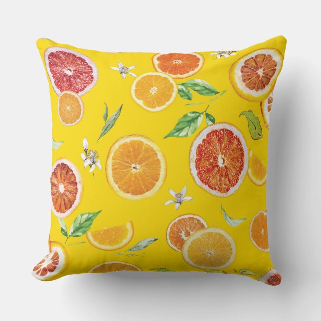 Orange slices #pattern #trendy #style cushion (Front)