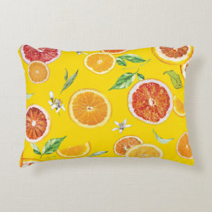 Orange slices #pattern #trendy #style decorative cushion