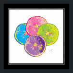 Orange Slices Pop Art Colourful Poster<br><div class="desc">This pop art design of colourful fruit slices by Inge Lewis looks great on this poster. Perfect gifts for anyone. Find more matching items at the ingeinc.com store.</div>