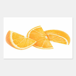 Orange slices rectangular sticker