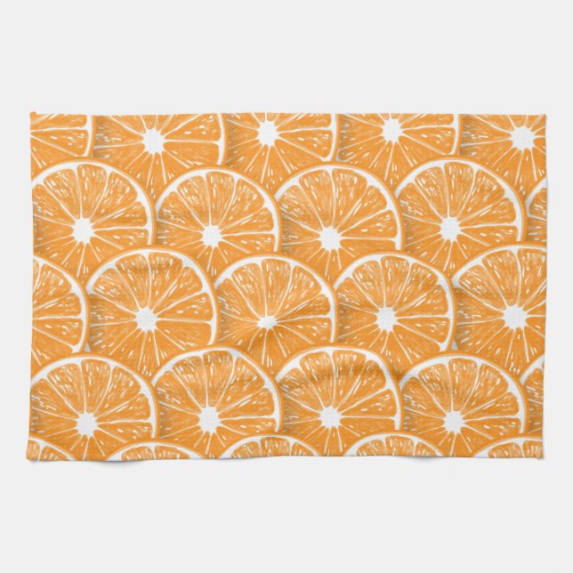 Orange slices tea towel (Horizontal)