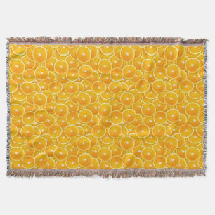Orange slices throw blanket