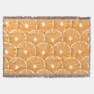 Orange slices throw blanket