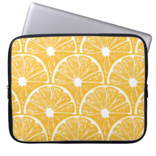 Orange slices, tropical fruit pattern design laptop sleeve