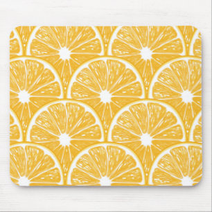 Orange slices, tropical fruit pattern design mouse mat