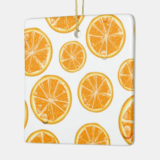 Orange Slices vintage style pattern. Ceramic Ornament