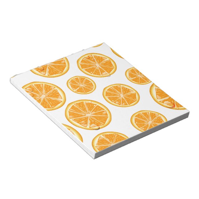 Orange Slices vintage style pattern. Notepad (Angled)