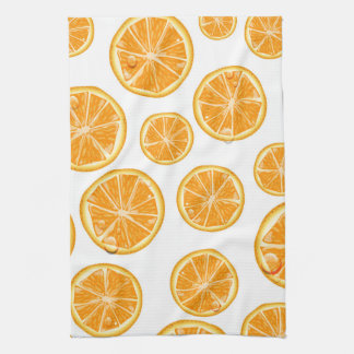 Orange Slices vintage style pattern. Tea Towel