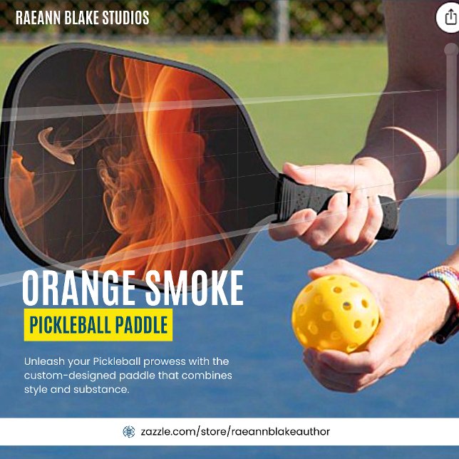 Orange Smoke Custom Designed Pickleball Paddle (Creator Uploaded)