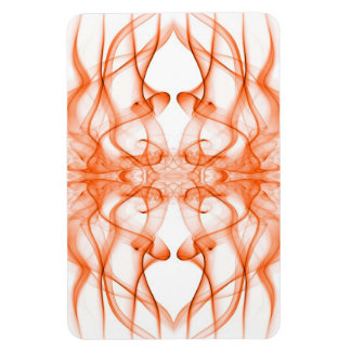 Orange Smoke Symmetrical Minimalist White Magnet