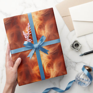 Orange Smoke  Wrapping Paper