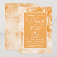 Orange Smokey Marble Butterflies Wedding