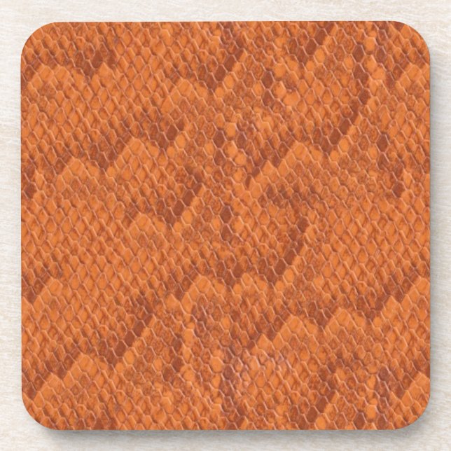 Orange Snake Skin Coaster (Front)