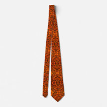 Orange Snake Texture Tie