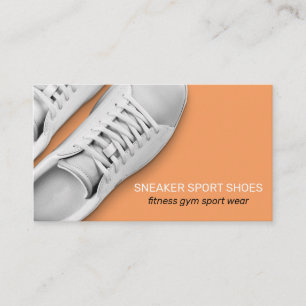 Orange Sneaker Shoes Sport Gym Wearing Business Card