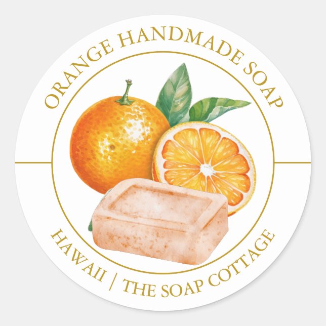 Orange Soap label (Front)