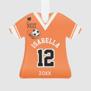 Orange Soccer Ornament