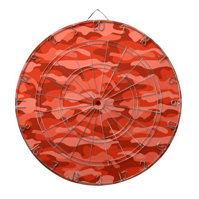 Orange Soda Monocolor Camo Baseball Dartboard (Front)
