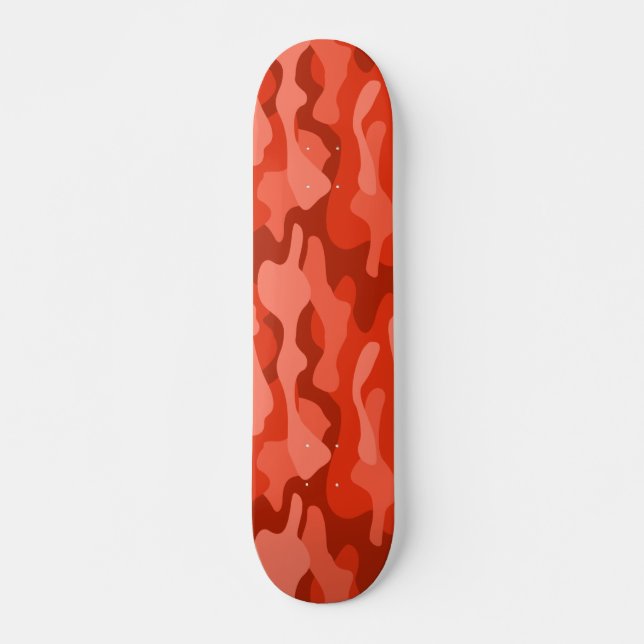 Orange Soda Monocolor Camo Baseball Skateboard (Front)