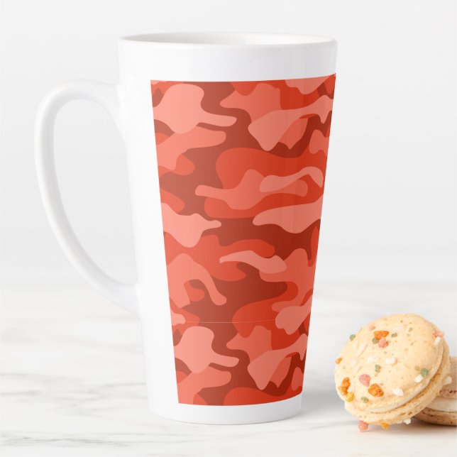 Orange Soda Monocolor Camo Latte Mug (In Situ)