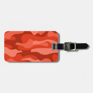 Orange Soda Monocolor Camo Luggage Tag