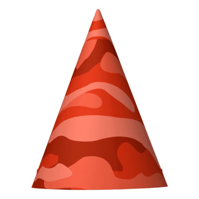 Orange Soda Monocolor Camo Party Hat (Front)