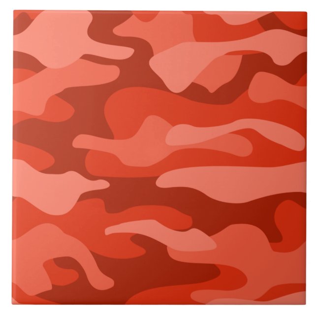 Orange Soda Monocolor Camo Tile (Front)