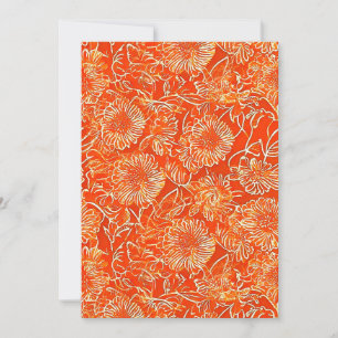 Orange soft flowers thank you card