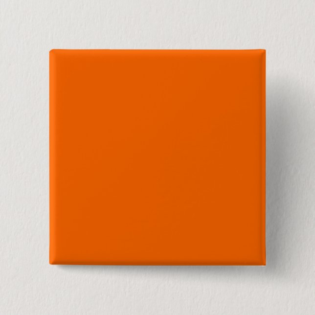 Orange Solid Colour Background Template 15 Cm Square Badge (Front)