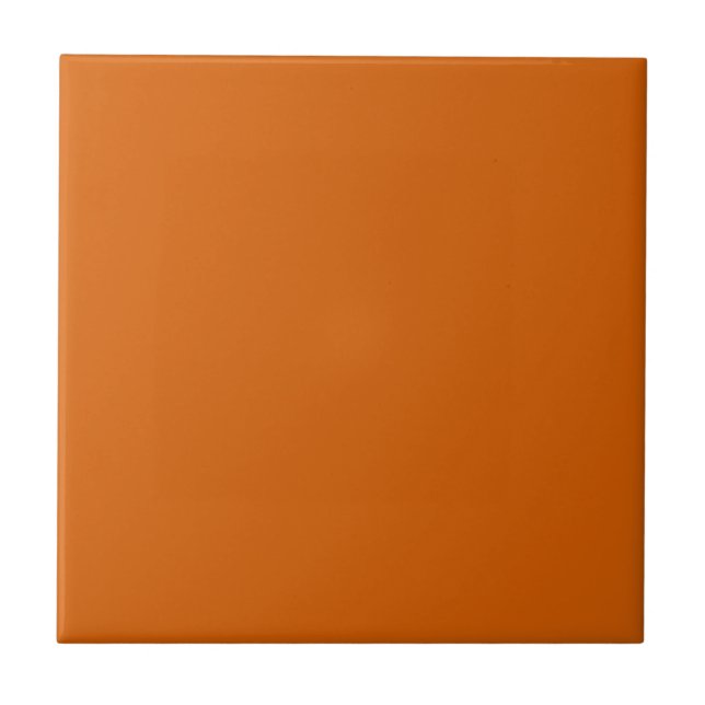 Orange Solid Colour Elegant Minimalist Tile (Front)