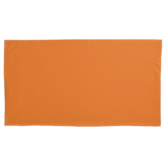 Orange solid colour Pillow Case (Front)