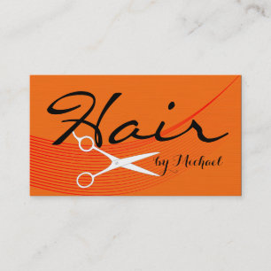Orange Solid Hair Stylist Appointment #4 Card