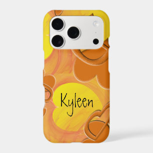 Orange Solid Hollow Shadow Hearts Custom