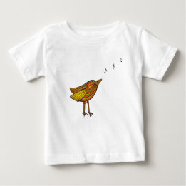 Orange Song Bird & Birdhouse Baby/Toddler T-Shirt