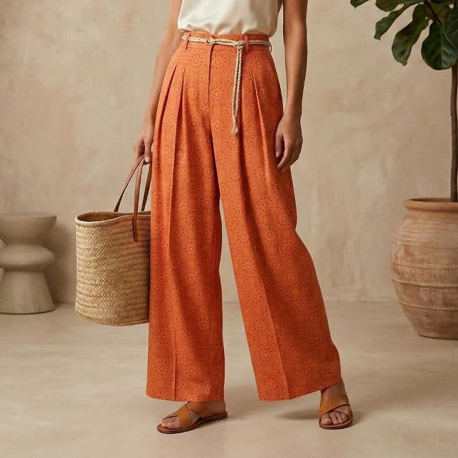 Orange Sophisticated Stylish Geometric Pattern Fabric (Creator Uploaded)